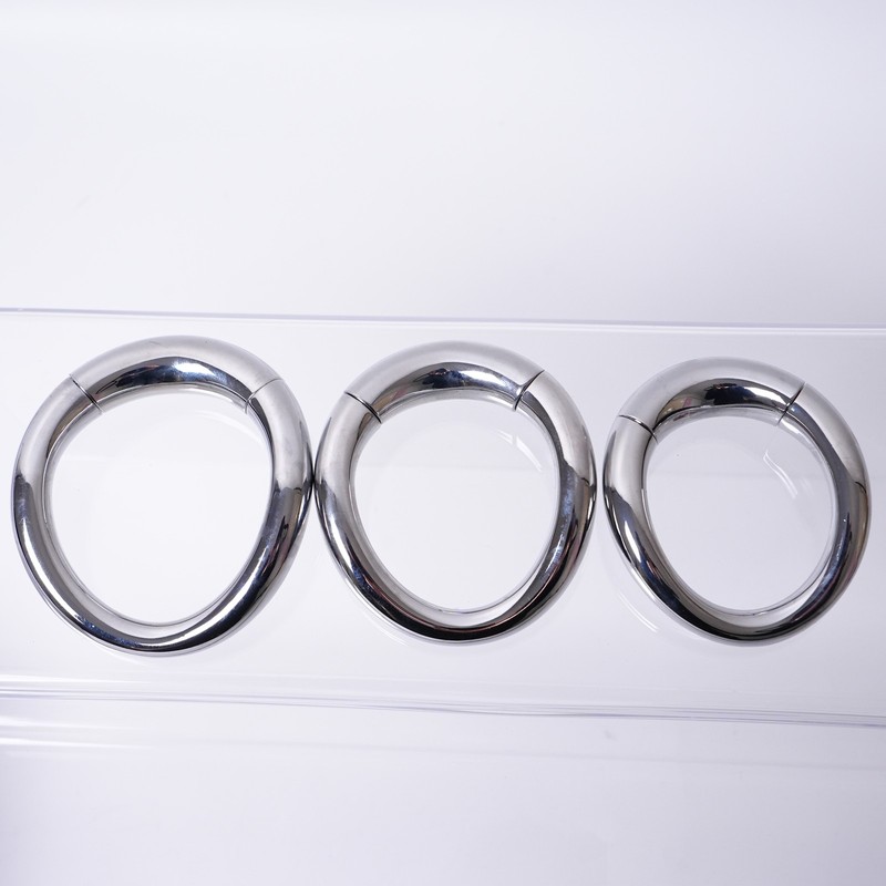Metal Magnet Penis Ring Ball Scrotum Stretcher Restraint Delay Enhancer Male gallery