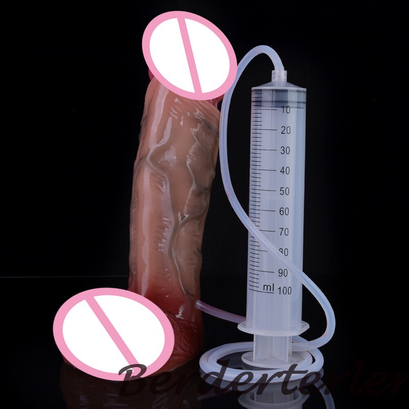 Lifelike Squirting Penis Silicone Ejaculation Large Dildo With Sucker Sex Toys gallery