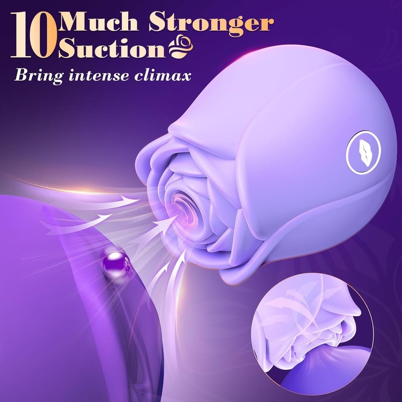 Rose Sucking Vibrator Clit Sucker Dildo Women G-Spot Massager Sex Toy for Women gallery