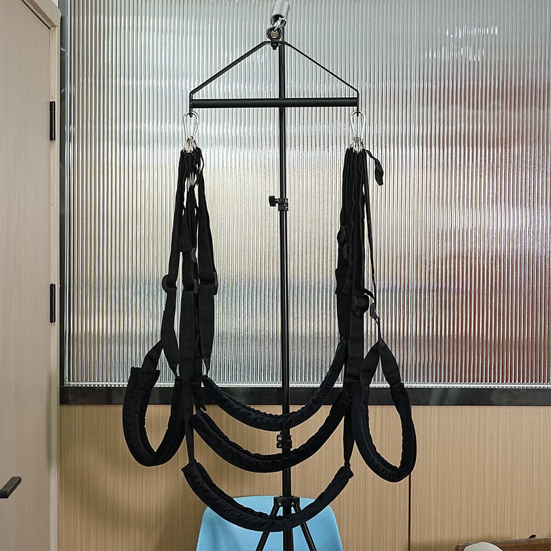 Bondage Sex Swing Sling with Seat Open Leg Belt 360° Spinning Restraint Set BDSM gallery