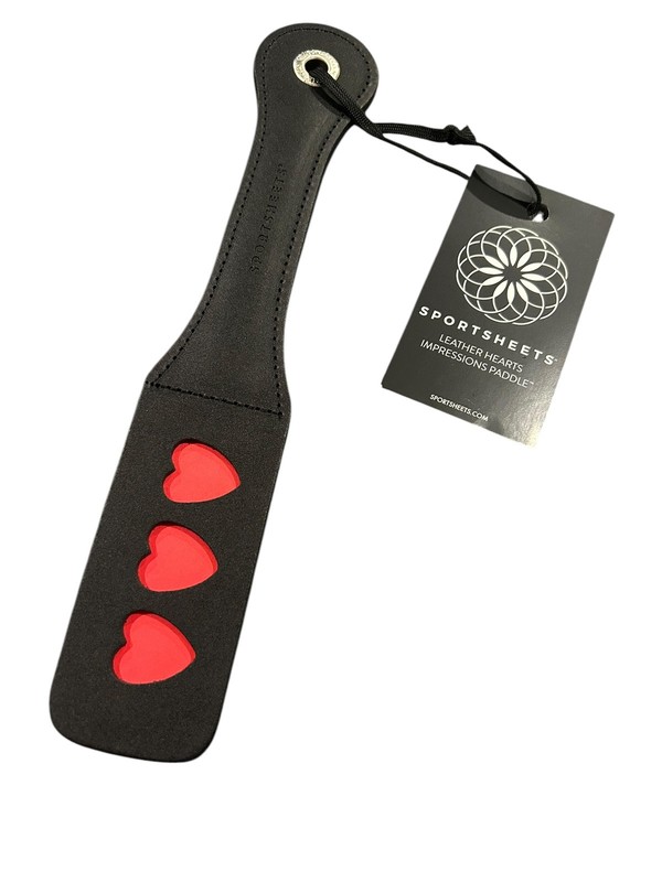 Spanking Paddle Leather Bondage Flogger Handle Whip Pattern BDSM For Couples NEW