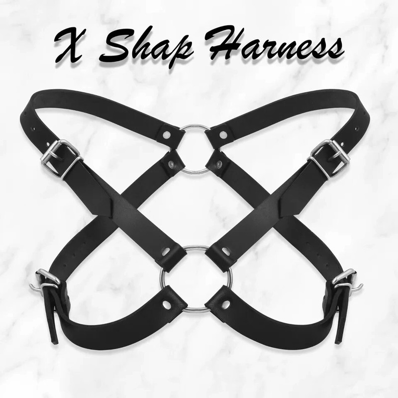 Adjustable Soft Leather Chest Strap for Men | Comfortable Body Harness Accessory gallery