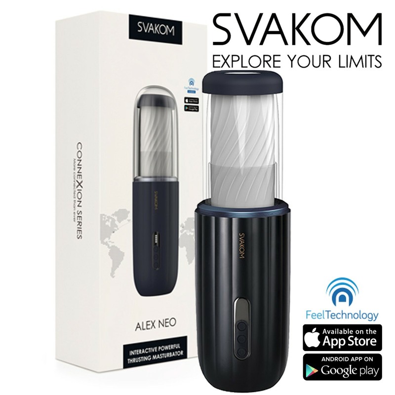 Svakom Alex Neo Interactive Masturbator via App - Men's Interactive Masturbator