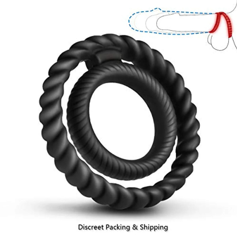 Male Penis Enhancer Sleeve Sheath Cock and Ball Ring Cage Sex Toy for Men Couple gallery