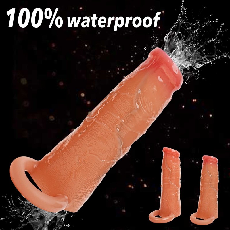 Big Cock Girth Enhancer Penis Extension Extender Sheath Sleeve for Men Male Huge gallery