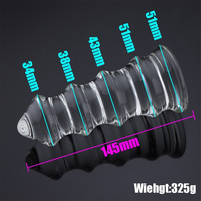 Stimulate Expanding Super Cool Smooth Glass Anal Plug Massager Dilator Sex Toys