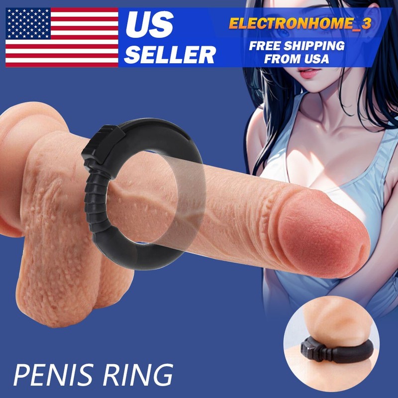 Silicone Male Penis Enhancer Prolonging Cock Ring Delay Ejaculation Adjustable