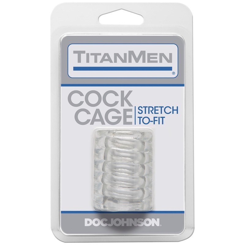Doc Johnson Titanmen Cock Cage Clear - Male Penis Erection Enhancer Cock Ring gallery