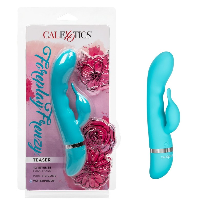 CalExotics Foreplay Frenzy Teaser Vibratore Rabbit Doppio Impermeabile Silicone