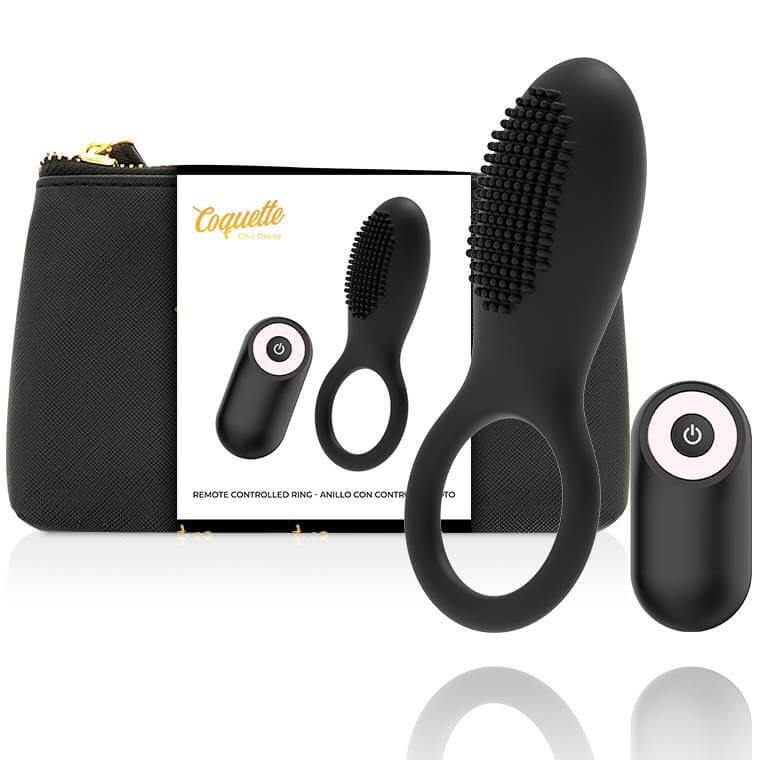 Coquette Chic Desire – Vibrating Phallic Ring with Remote Control