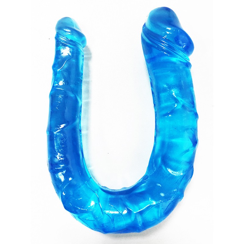 Double Ended Dildo Sex Toys Realistic Penis Anal Plug Jelly Dong Adult Couple gallery