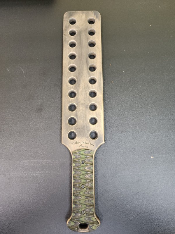 16×2.5×3/8 inch BDSM Spanking Paddle Custom Fallen Abbadon Alluminum