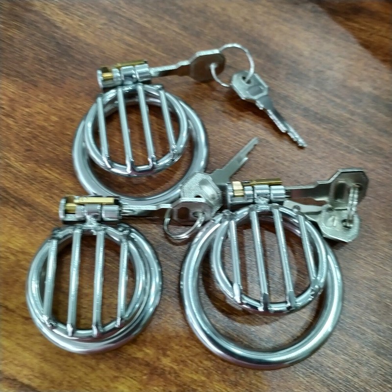Penis Cock Bird Cage for Male Chastity Device Small Cage Lockable Rings Sex Toys gallery