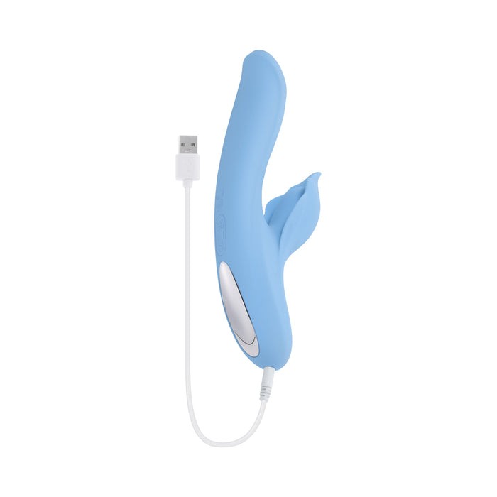 Playboy In Bloom Rechargeable Silicone Heating Rabbit Vibrator Blue gallery