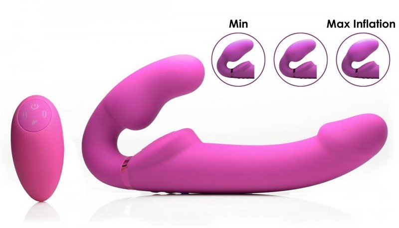 World First Remote Control Inflatable Vibrating Silicone Ergo Fit Strapless & On gallery