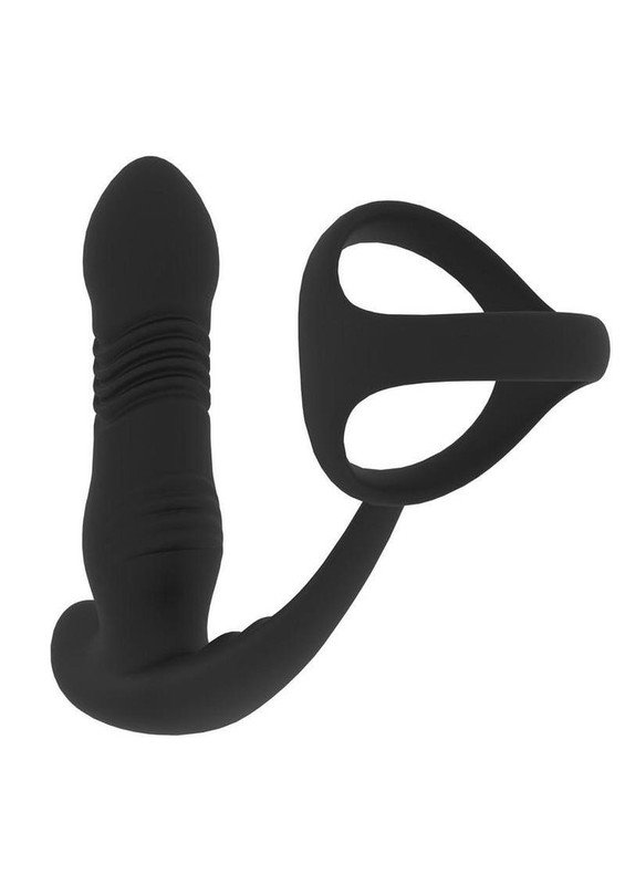 Levelz Vibrating & Thrusting SiliconeProstate Massager with Tri O Cock Ring gallery