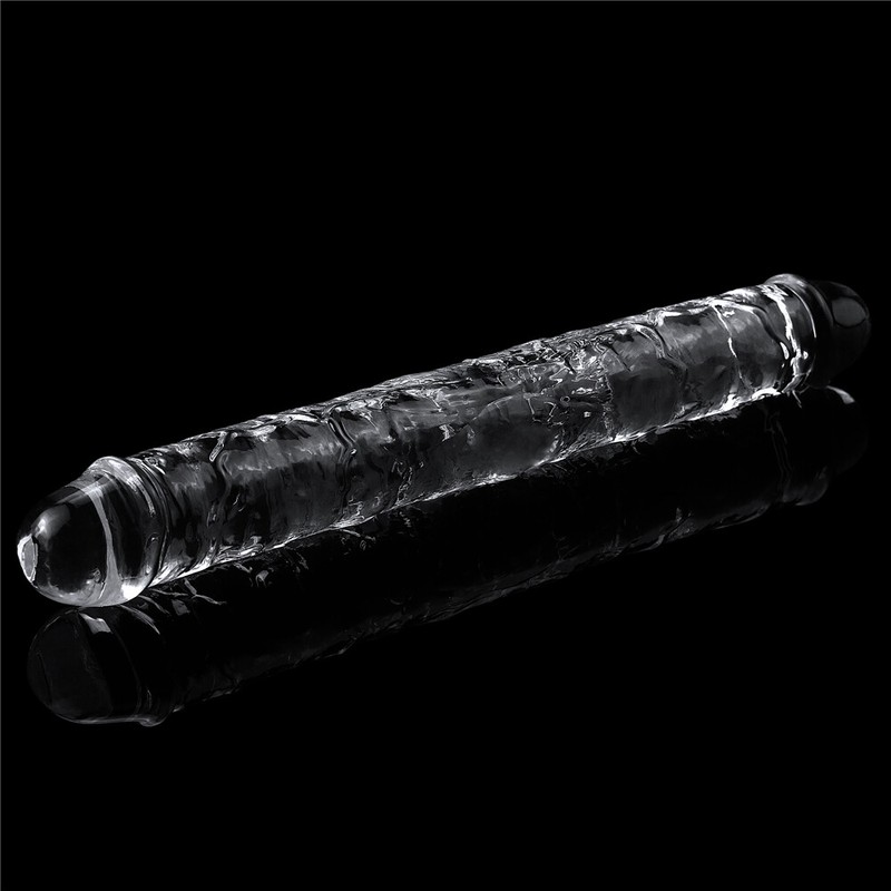 Dildo duplo transparente Lovetoy 12 "impecável compartir doble penetracion gallery