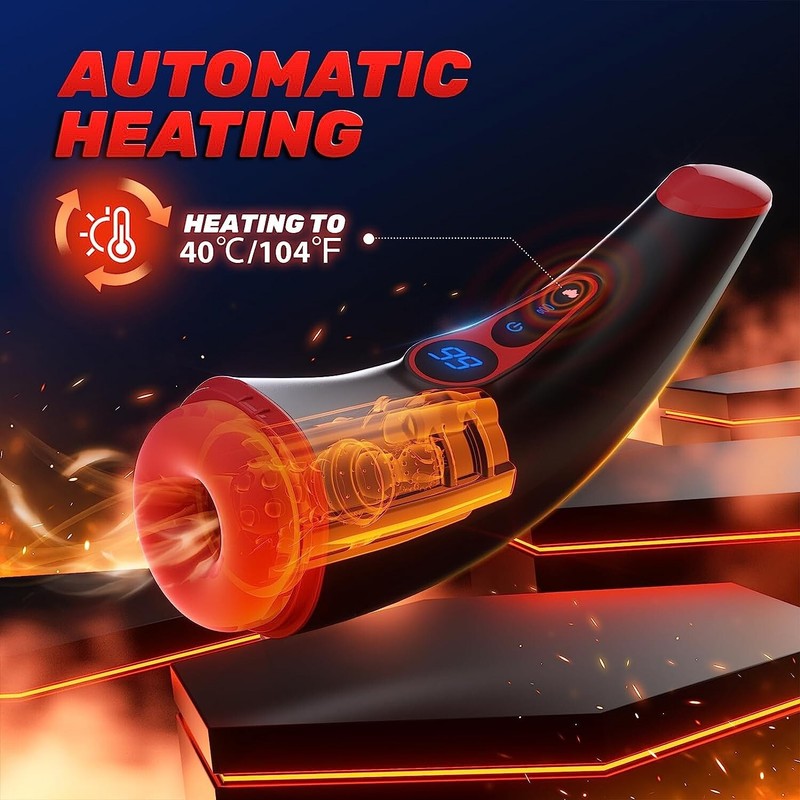 Heating Male Masturbaters Automatic Telescopic Cup Sucking Stroker Men Sex Toy gallery