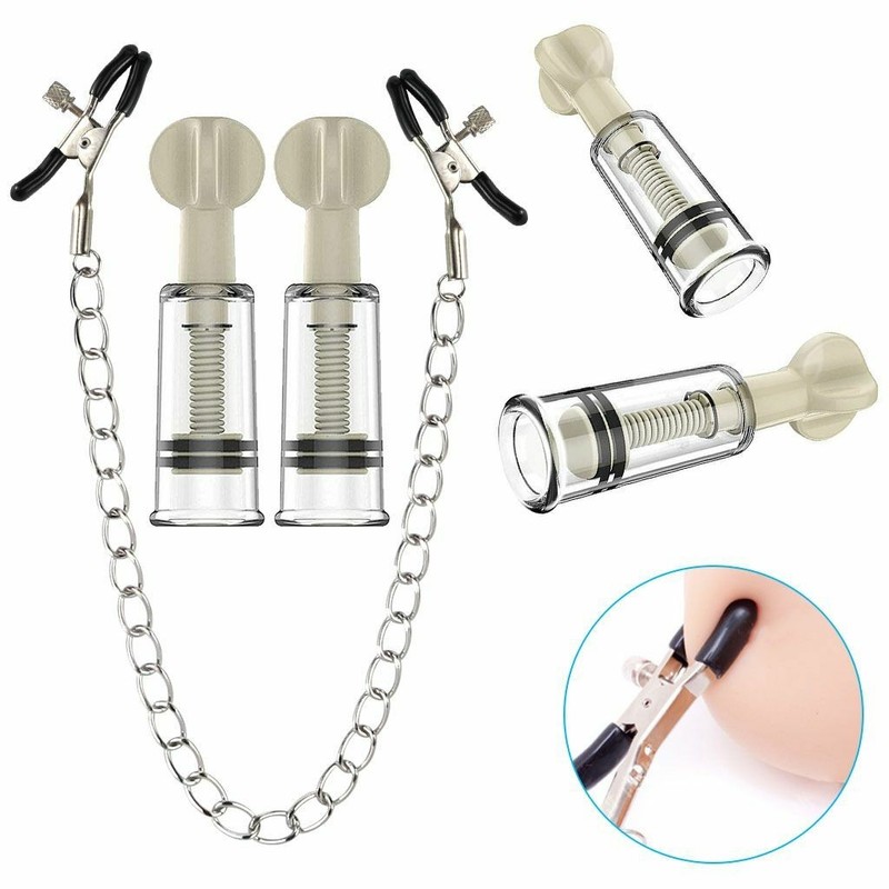 Nipple Clamps And Nipple Suckers Bondage Metal Sex Toys For Couple Adult Games