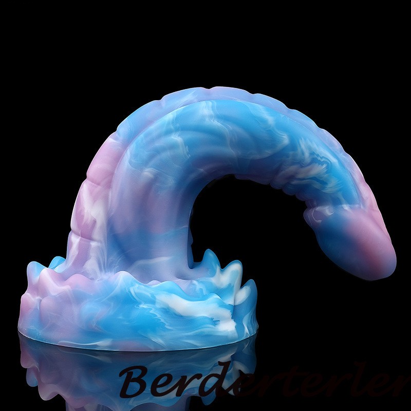 4 Mixed Colors Cobra Silicone Monster Dildo with Suction Anal Butt Plug Sex Toys gallery