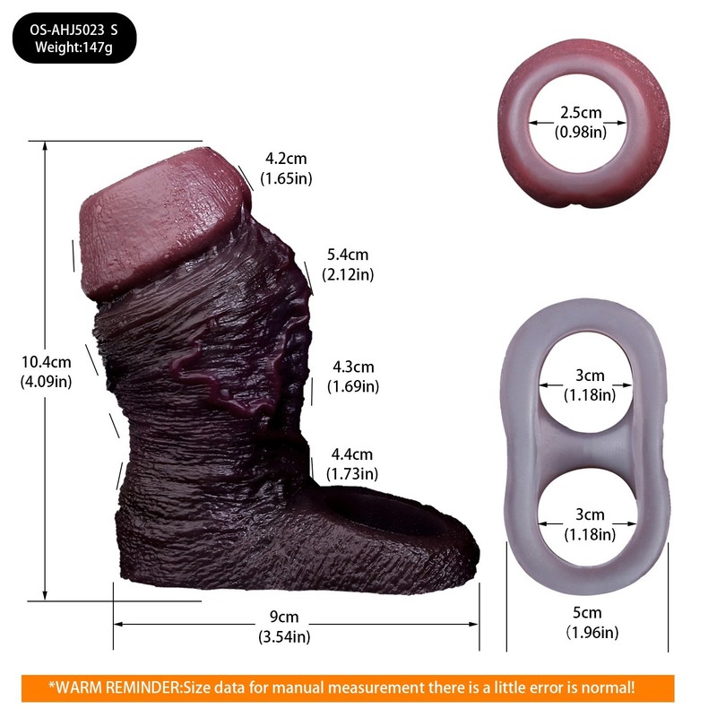 Realistic Penis Extender Extension Sleeve Black Cock Sheath Enlarger Enhancer