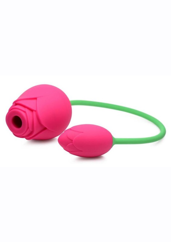 Bloomgasm Rose Duet Silicone Rechargeable Vibrating Stimulator