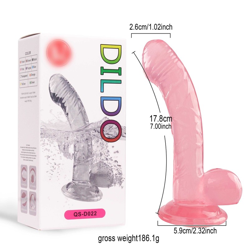 Jelly Dong Dildo Suction Cup G-Spot Realistic Dildo Sex Toy for Adult Waterproof