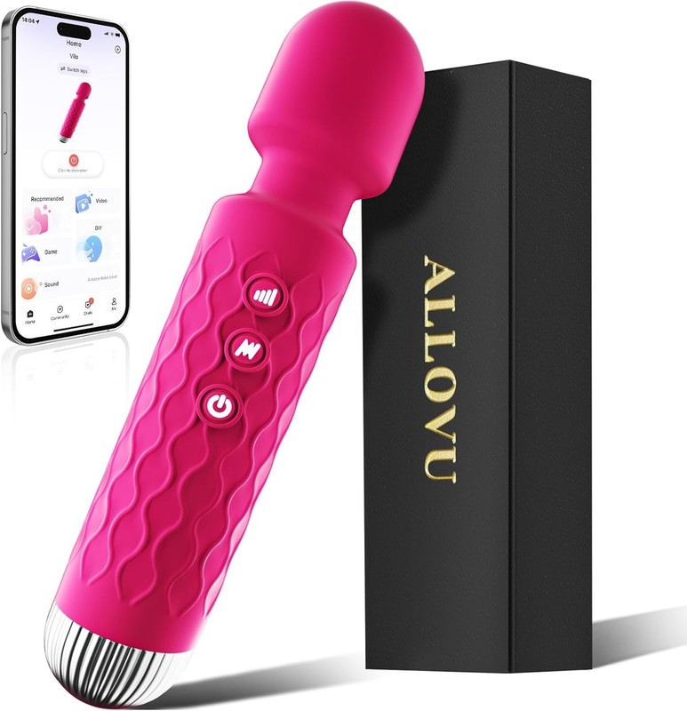 Discreet Pink Wand Massager for Women with 10 Vibration Modes and Waterproof gallery