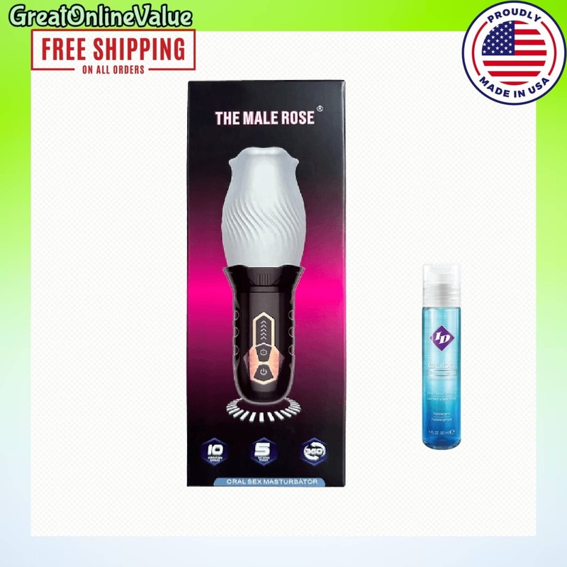 New THE MALE ROSE Rotating Vibrating Masturbator Automatic Blowjob Toy for Men