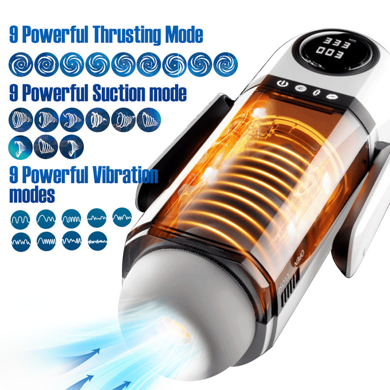 Automatic Masturbaters Thrusting Suction Squeeze Vibration Stroker Men Sex Toy gallery