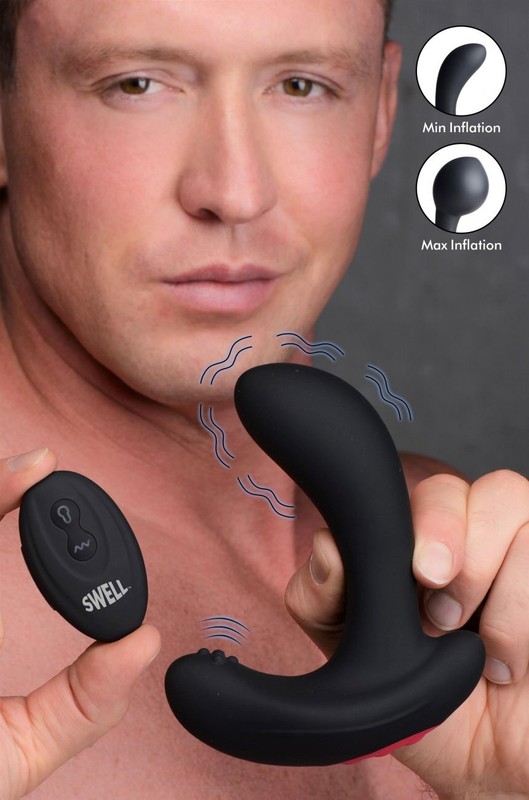 Swell 10x Inflatable Vibrating Silicone Rechargeable Prostate Anal butt plug