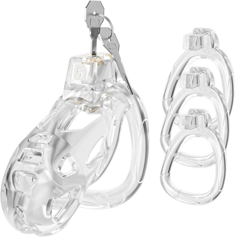 Yivans Male Chastity Device Cock Cage, Lightweight Chastity Cage Body-Safe Penis gallery