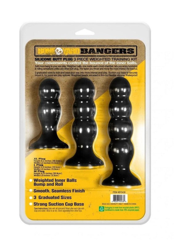 Boneyard Bangers Silicone Weighted Butt Plug Training Kit