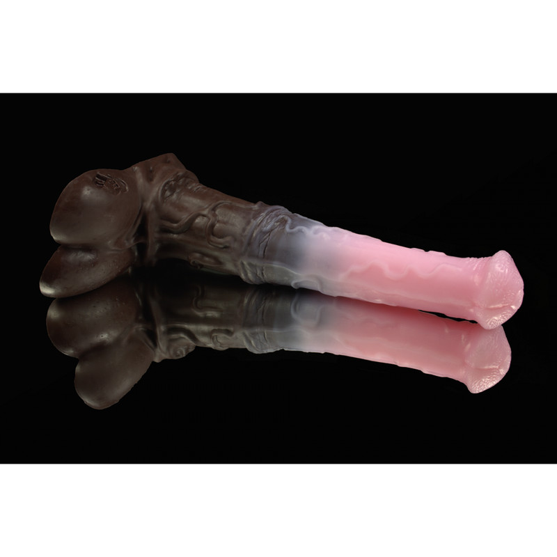 Erasexa-Unicorn Dildo Mustange Size Large +Giant Platinum Silicone Adult Sex Toy gallery