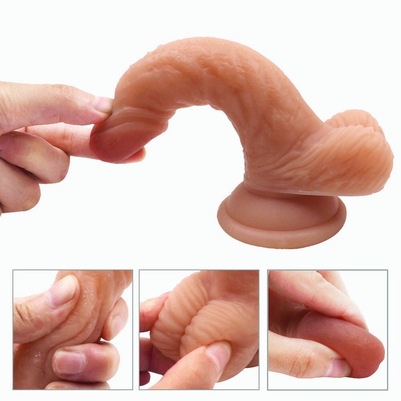 6 Inch Realistic-Small-Beginner-Penis-Anal-Dildo-Sex-Cock-Prostate Butt Plug-Toy gallery
