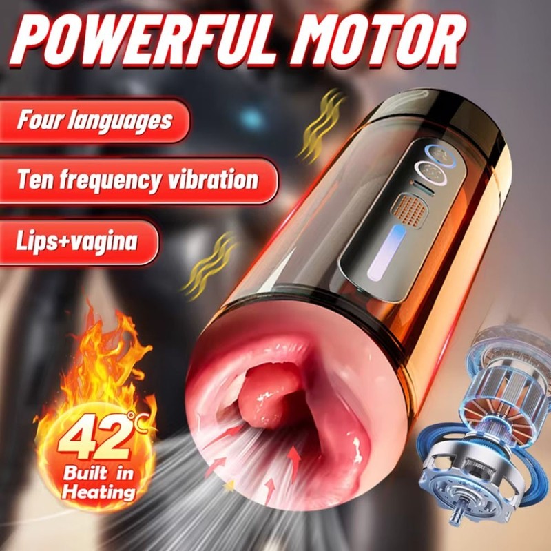 Male Automatic Handsfree Masturbater Cup Stroker Pocket-Pussy Toy Men Lubricants