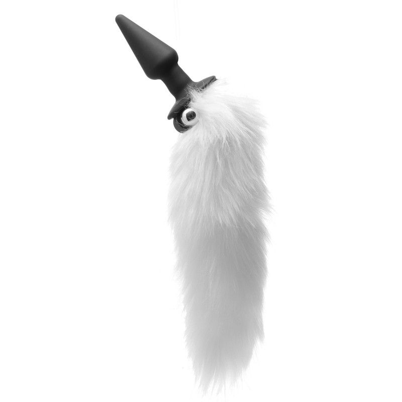 White Fox Tail Vibrating Anal Plug gallery