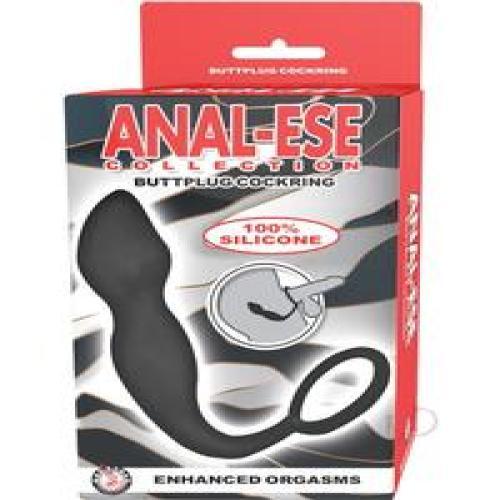 Anal Ese Coll Buttplug Cockring Blk gallery