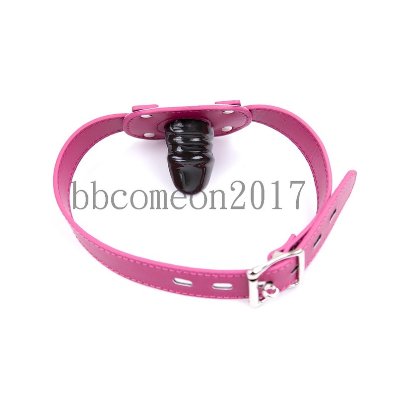 Unisex Bandage Black Lock Plugs Silicon Gag Harness Toys Couple Device