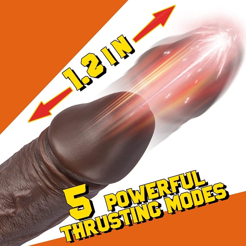 9" Realistic Dildo Suction Cup G Spot Thrusting Heating Vibrator Sex Toy Women gallery