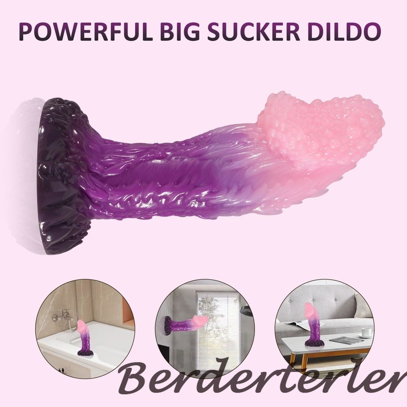 New Monster Dildo Pink Silicone Penis with Suction Cup Butt Plug Giant Sex Toys gallery