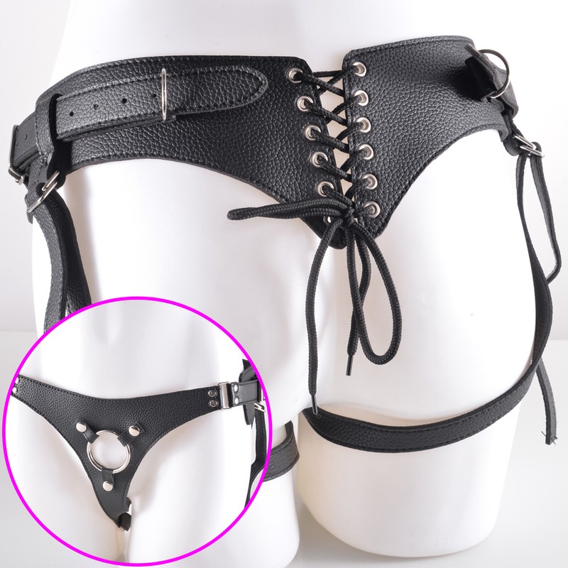 Laced Corset Style Beginner Women Universal Strap On Harness Pegging with O Ring
