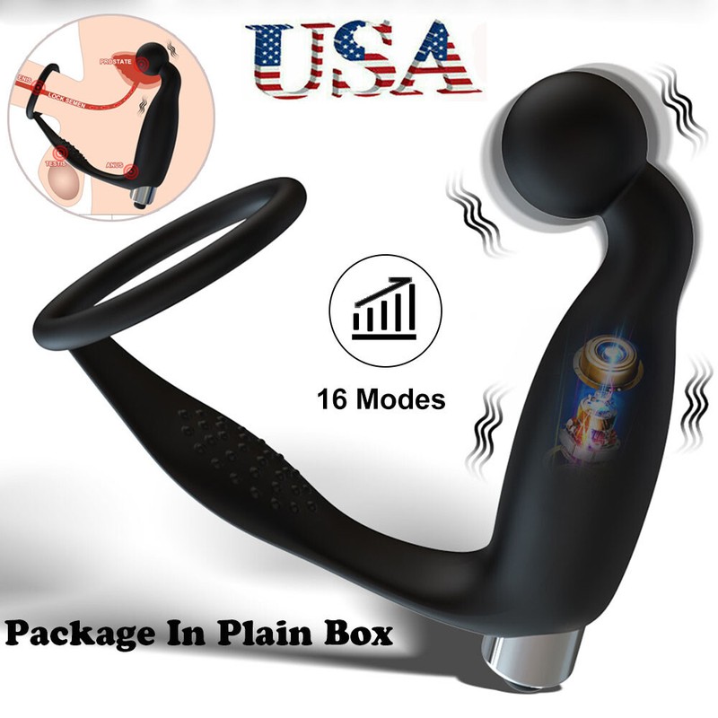 Male Prostate Massager Anal Butt Plug Penis Cock Ring Sex Toys For Men Women Gay