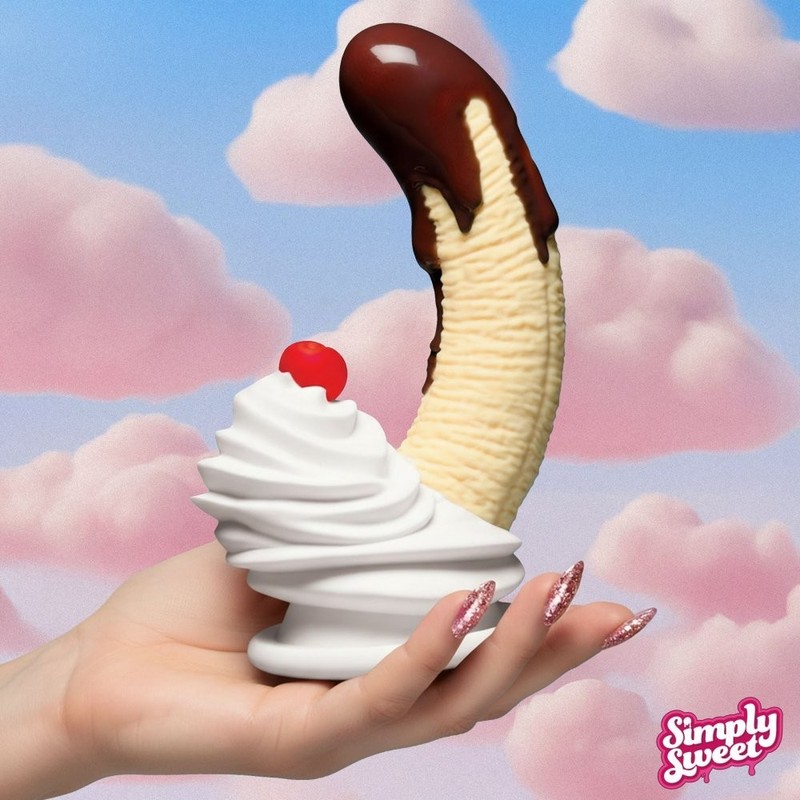 Chocolate Dipped Banana Split Premium Silicone Dildo