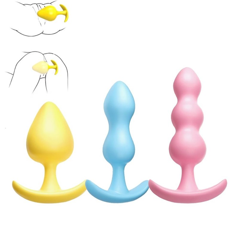 3Pcs Anal Butt Plug for Beginner Anal Training Kit Anal Toys for Men Differen…