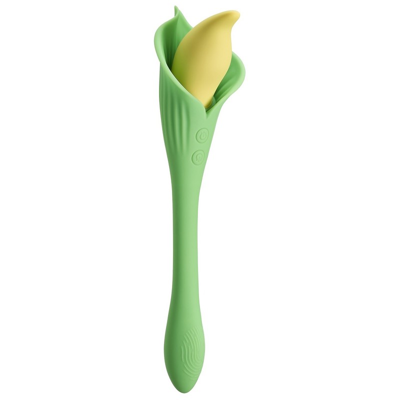 Cloud 9 Spathe Lily Vibe Two-Tone Green -Bendable Clitoral Vaginal Anal Vibrator