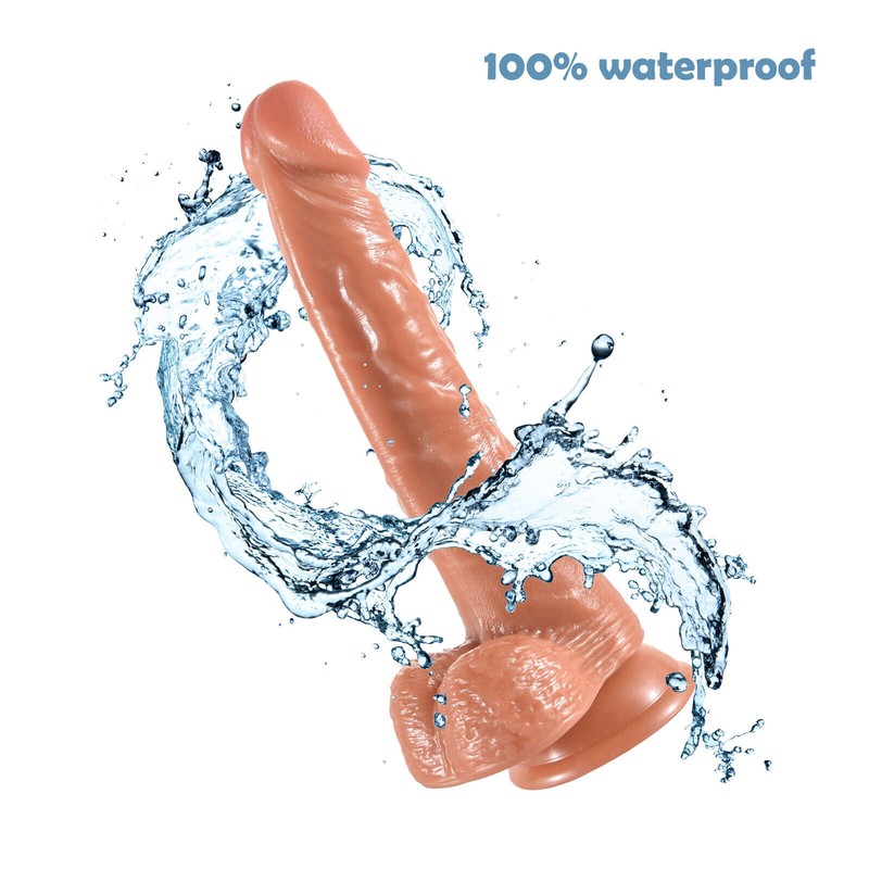 Suction Cup Vibrating Dildo Strap On Harness Lesbian Realistic G spot Sex Toy US gallery