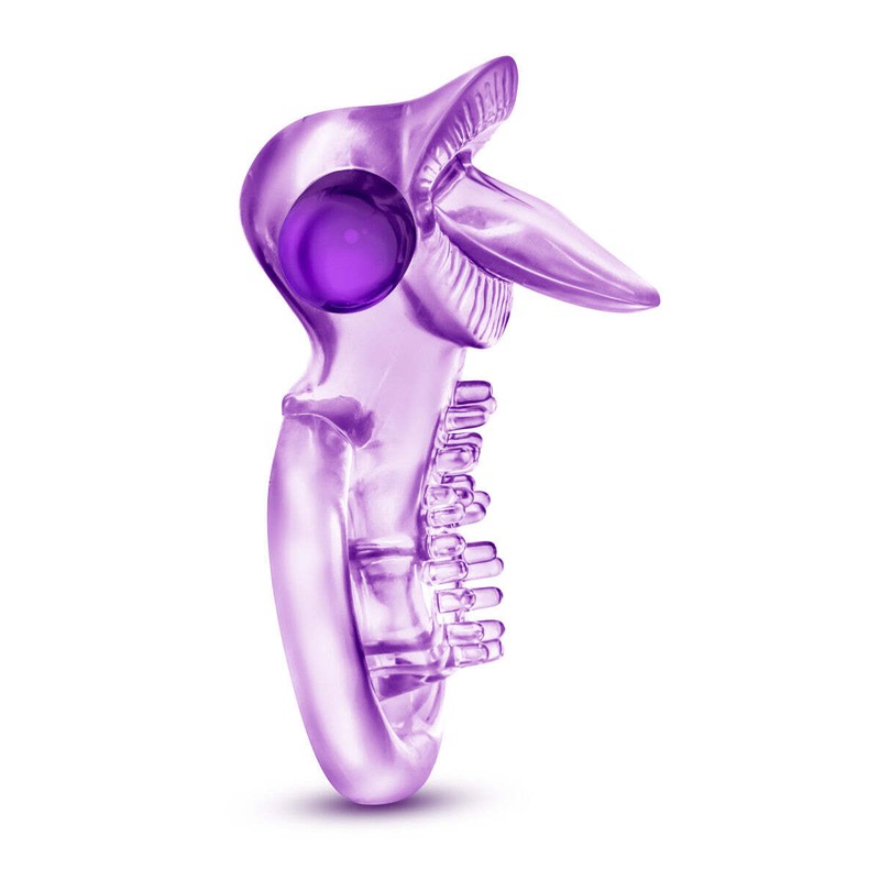 Blush Play With Me Vibrating Double Strap Cock Ring Waterproof Soft and Stretchy gallery