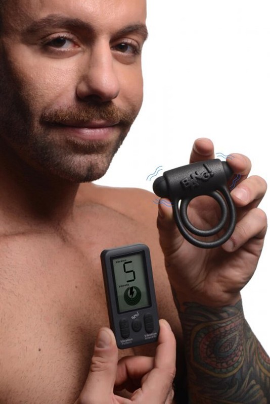 Remote Metallic Cock and Ball Silicone Ring Vibrating Bullet Combo Rechargeable