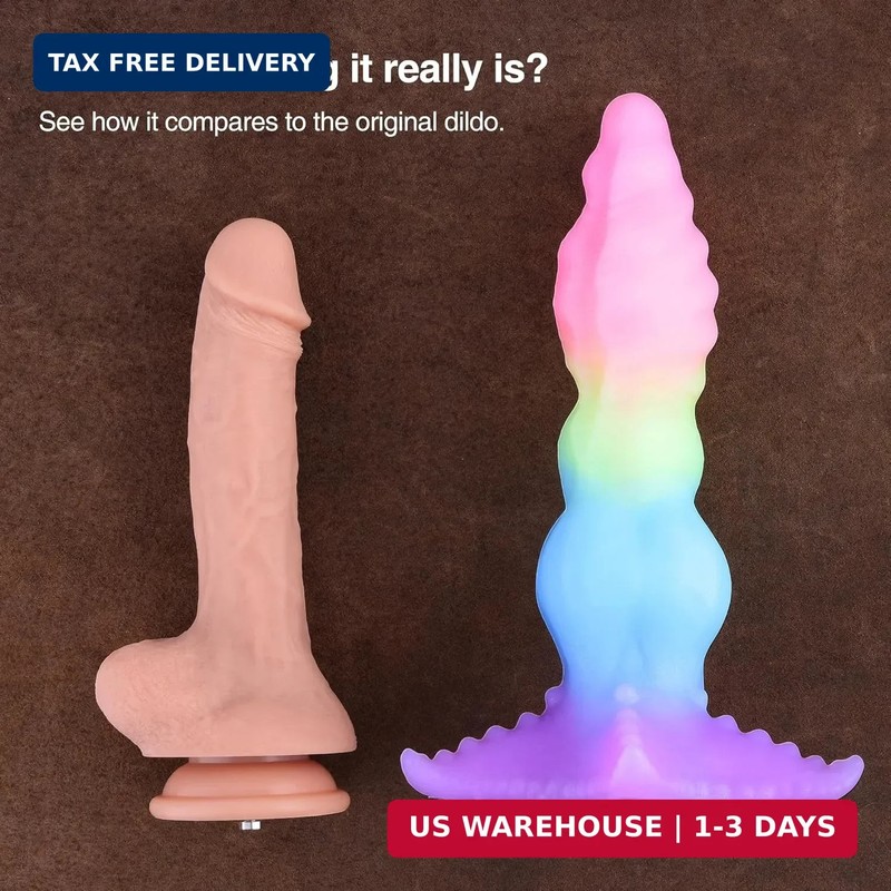 Hismith 9.48" Dual-Density Ultra Silicone Dildo, 8.09" Insert-able Length Dong w gallery
